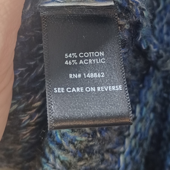 Torrid Women Blue Multicolor Open Front Waterfall Cardigan Size 2X Sweater Knit - Picture 6 of 10